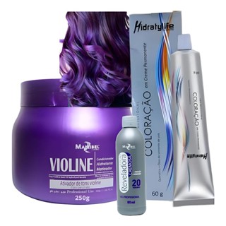 Kit Roxo Violine 1 Coloração 66.226 1 Matiz 250g 1 Ox Mairibel T em Oferta na Shopee