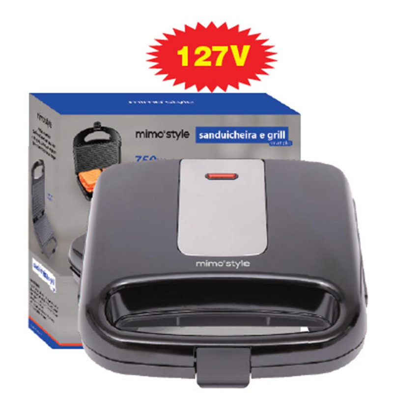 Sanduicheira Grill  Plus 127V  Grill Elétrico Antiaderente