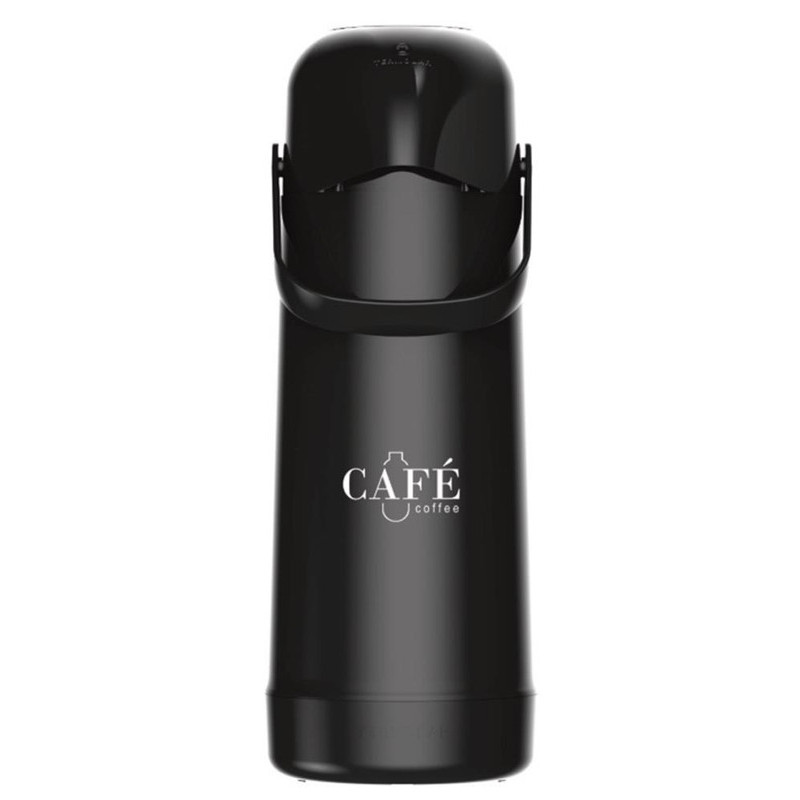 Garrafa Térmica Magic Pump 1.8L Preta Decorada