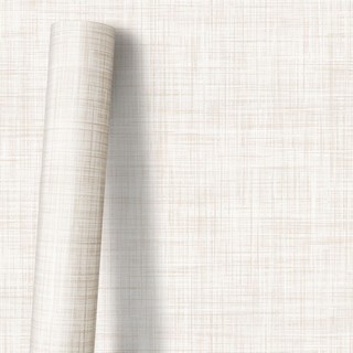 Papel de Parede Adesivo Linho Bege Tecido Minimalista Vinílico Autocolante Para Quarto Sala
