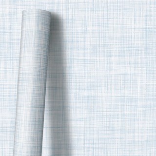 Papel de Parede Adesivo Linho Azul Claro Tecido Minimalista Autocolante Lavável Para Quarto Sala