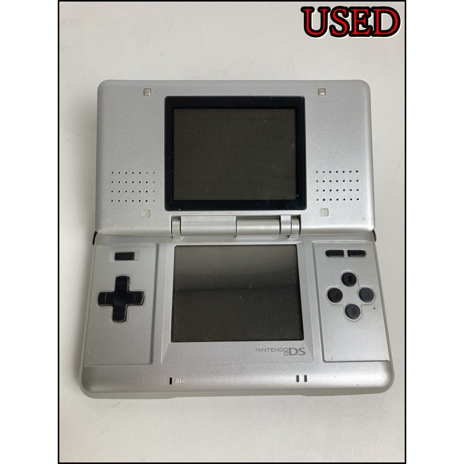 Used NDS Nintendo DS (PLATINUM SILVER ) With Stylus Startup LCD failure