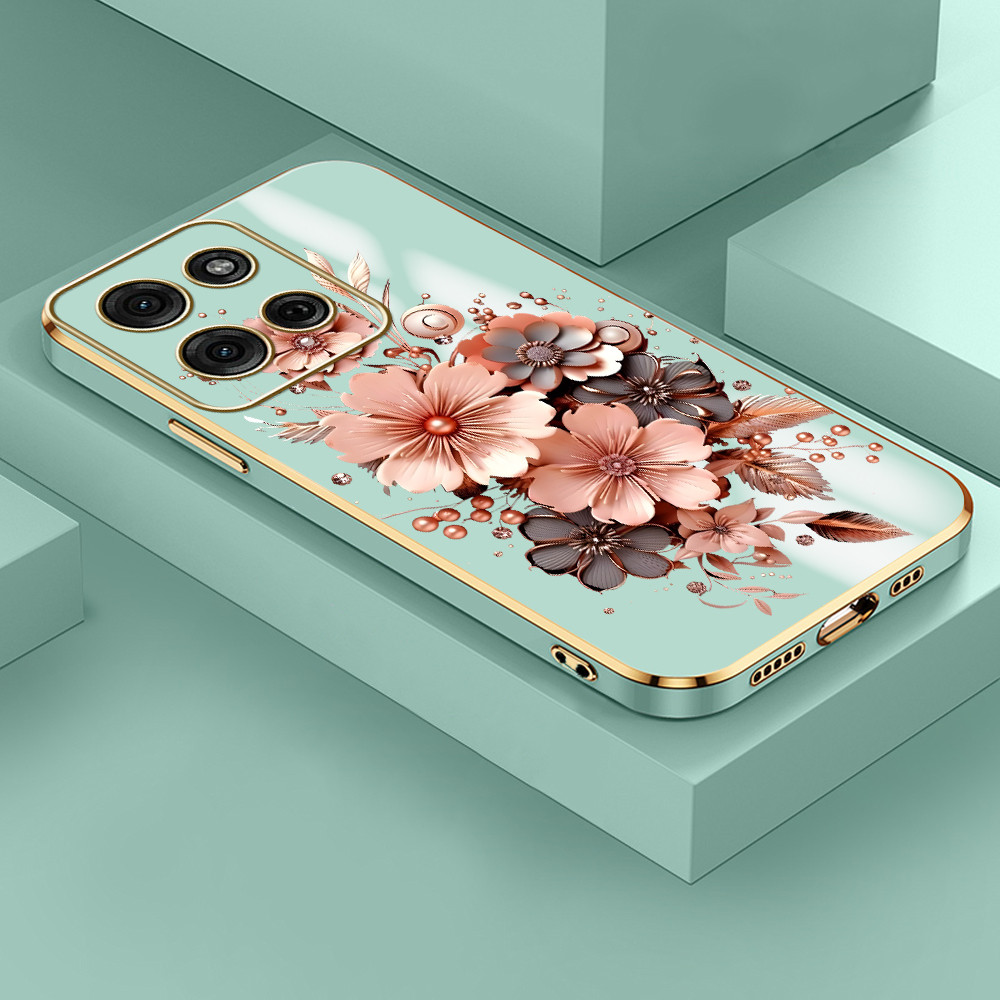 Capa Para Motorola Moto G75 5G Capinha De Celular Luxo Silicone Do Telefone Caso Macia Mole Galvanizada 1622 DD em Oferta na Shopee