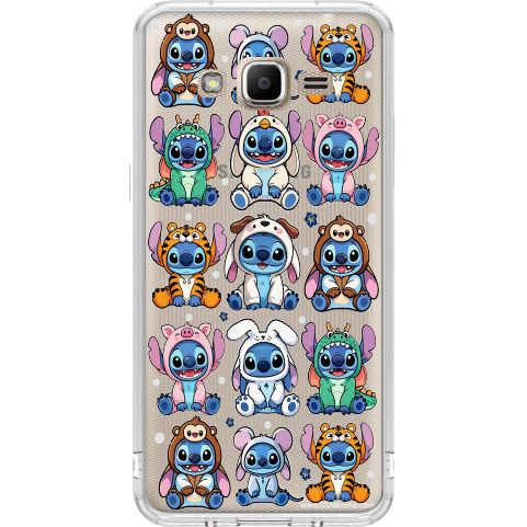 Capa Capinha Para Samsung Gran Prime / J2 Prime Personalizada - Stitch Transparente 2