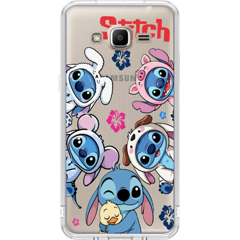 Capa Capinha Para Samsung Gran Prime / J2 Prime Personalizada - Stitch Transparente