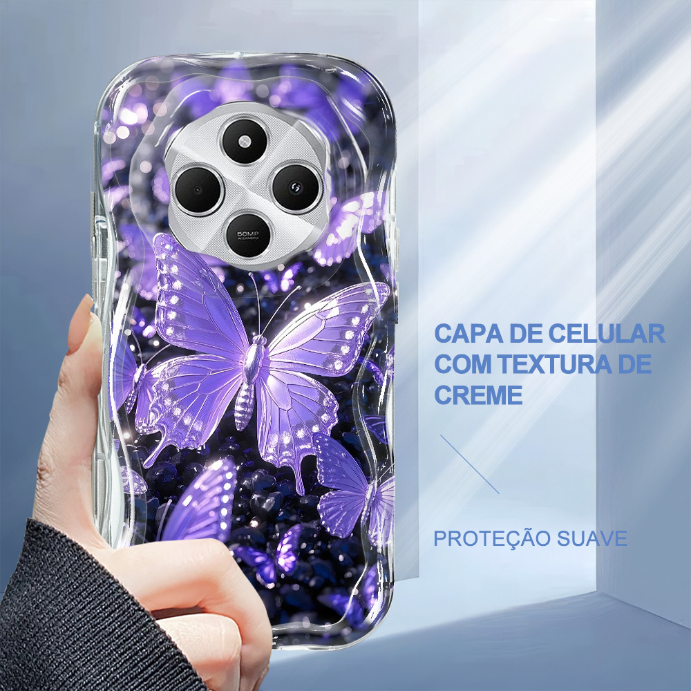 Capa Para Xiaomi Redmi 14C A4 4G 5G Capinha De Silicone Macia Protetora Celular Com Textura 3016 Butterflys Case NYW em Oferta na Shopee