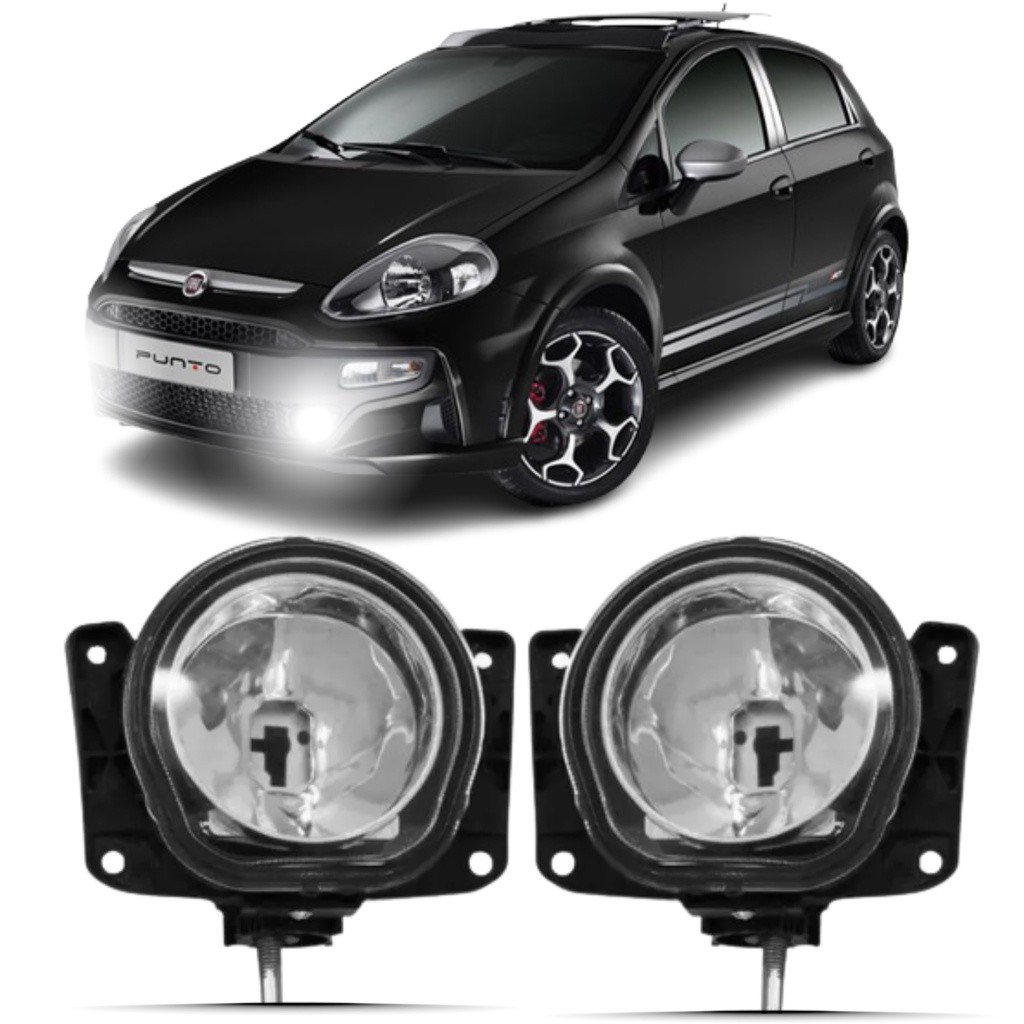 Par Farol Milha Fiat Punto T-jet 2007 2008 09 10 11 12 2013