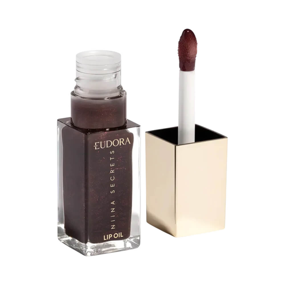 Lip Oil Niina Secrets Shine Flowers Rosa Negra em Oferta na Shopee