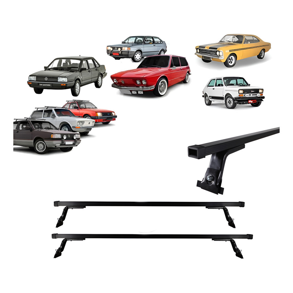 Rack De Teto Bagageiro Aço Volkswagen Gol Quadrado 1983