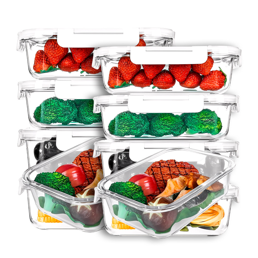Conjunto 10 Potes Vidro Life Marmita Refeições, Alimento