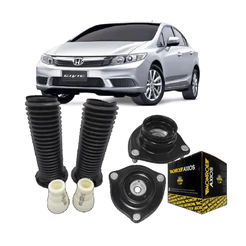 PAR KIT AMORTECEDOR DIANTEIRO COMPLETO NEW CIVIC 2007 ATÉ 2011