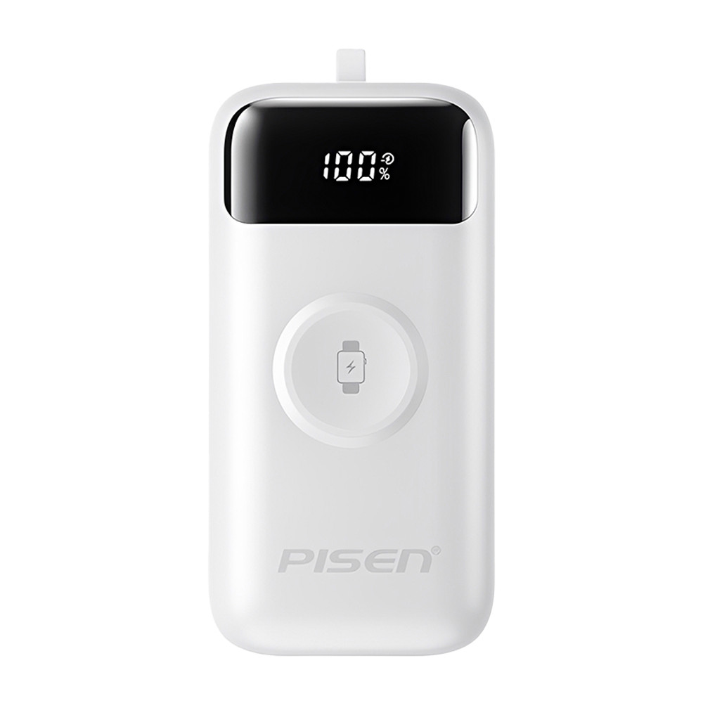 Power Bank Bateria Portátil Pisen 3-in-1 10000mAh Branca