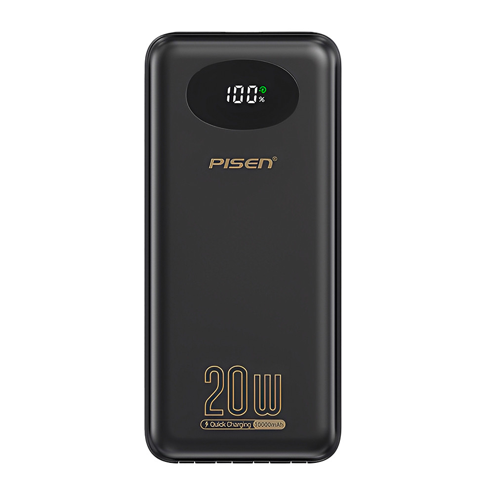 Power Bank Carregador Portátil Pisen 4in1 10000mAh Preta