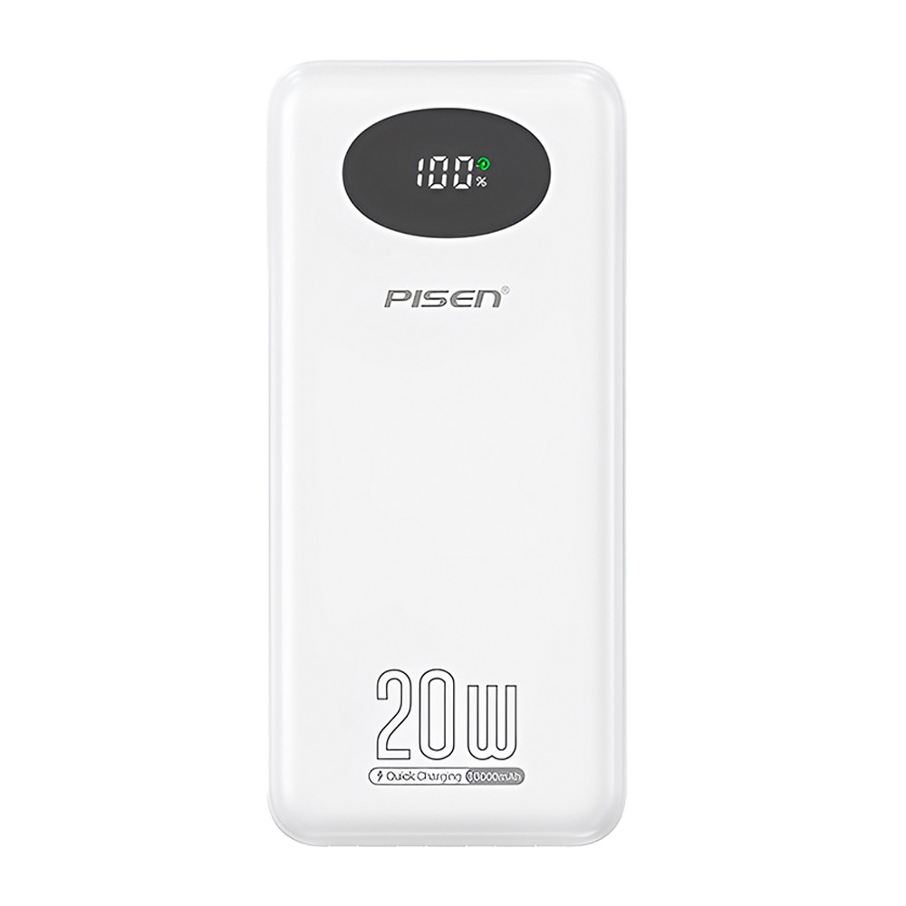 Power Bank Bateria Portátil Pisen 4in1 10000mAh Branca