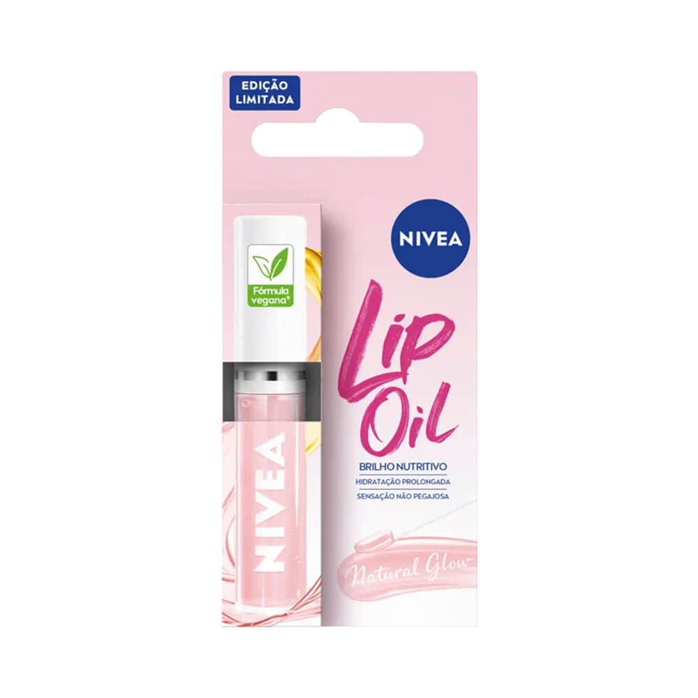 Brilho Labial Nivea Lip Oil Natural Glow em Oferta na Shopee