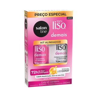 Kit Shampoo 300ml e Condicionador 200ml Meu Liso Demais Salon Line em Oferta na Shopee