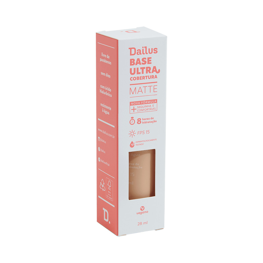 Base Líquida Dailus Ultra Cobertura D4 Claro em Oferta na Shopee
