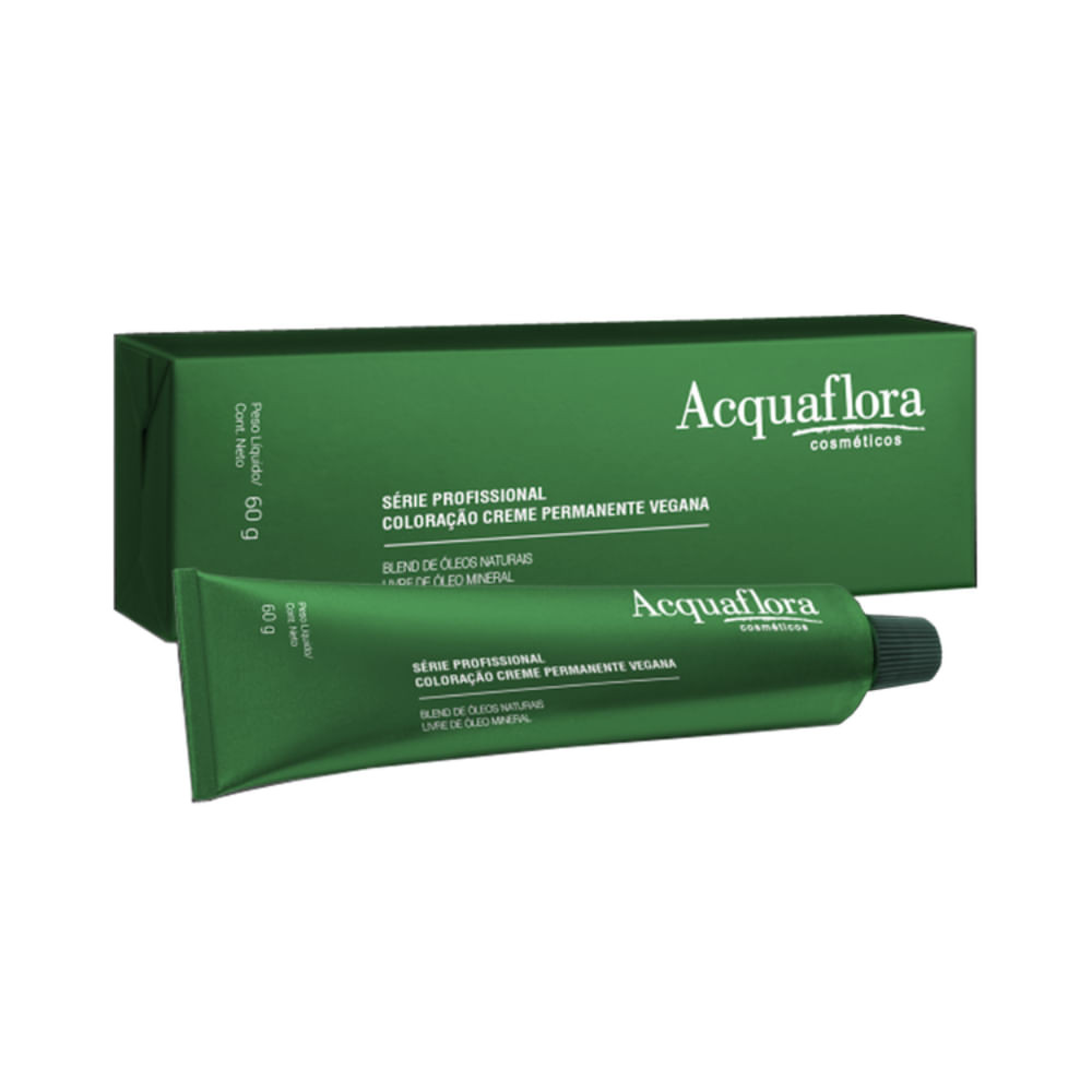 Coloração Acquaflora Creme Permanente Vegana 66.64 Louro Escuro Vermelho Acobreado 60g em Oferta na Shopee