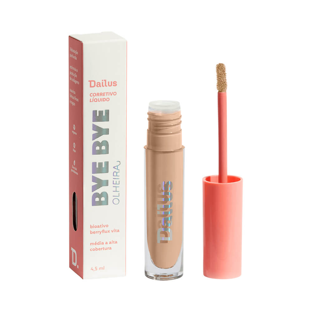 Corretivo Líquido Dailus Bye Bye Olheira D.3 Claro em Oferta na Shopee