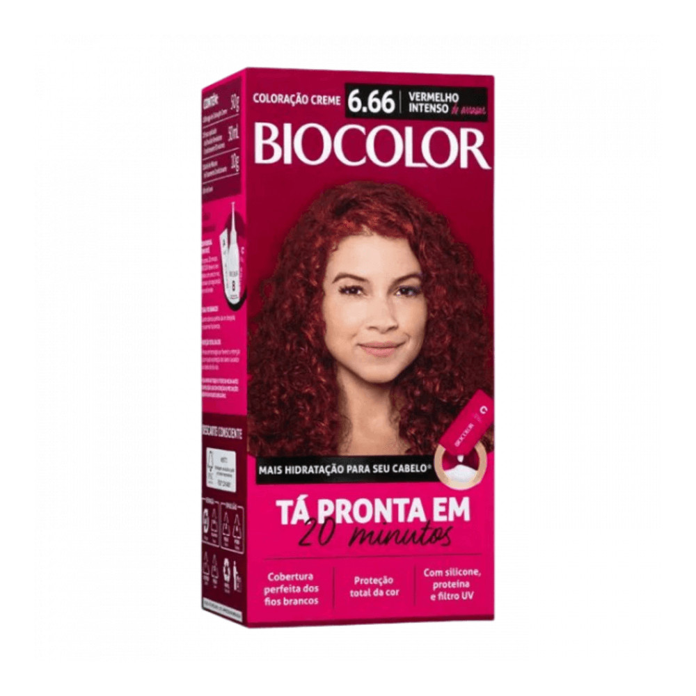 Coloração Biocolor Vermelho Intenso de Arrasar 6.66 em Oferta na Shopee