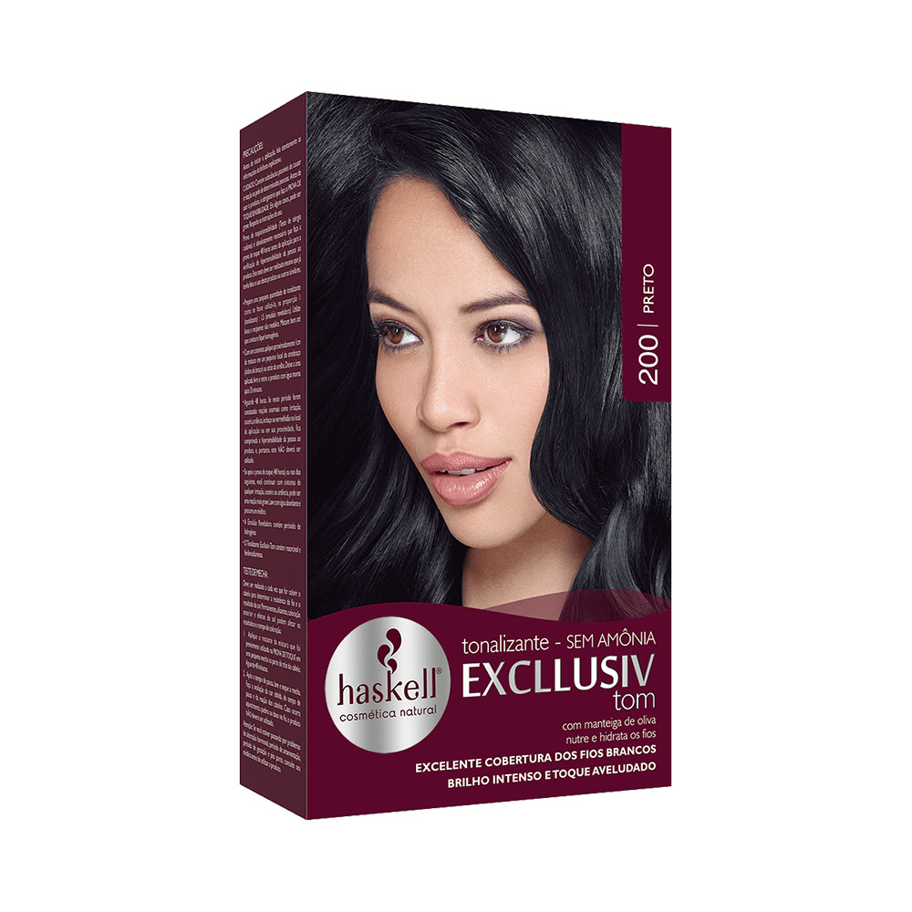 Tonalizante Haskell Excllusiv Tom 200 Preto