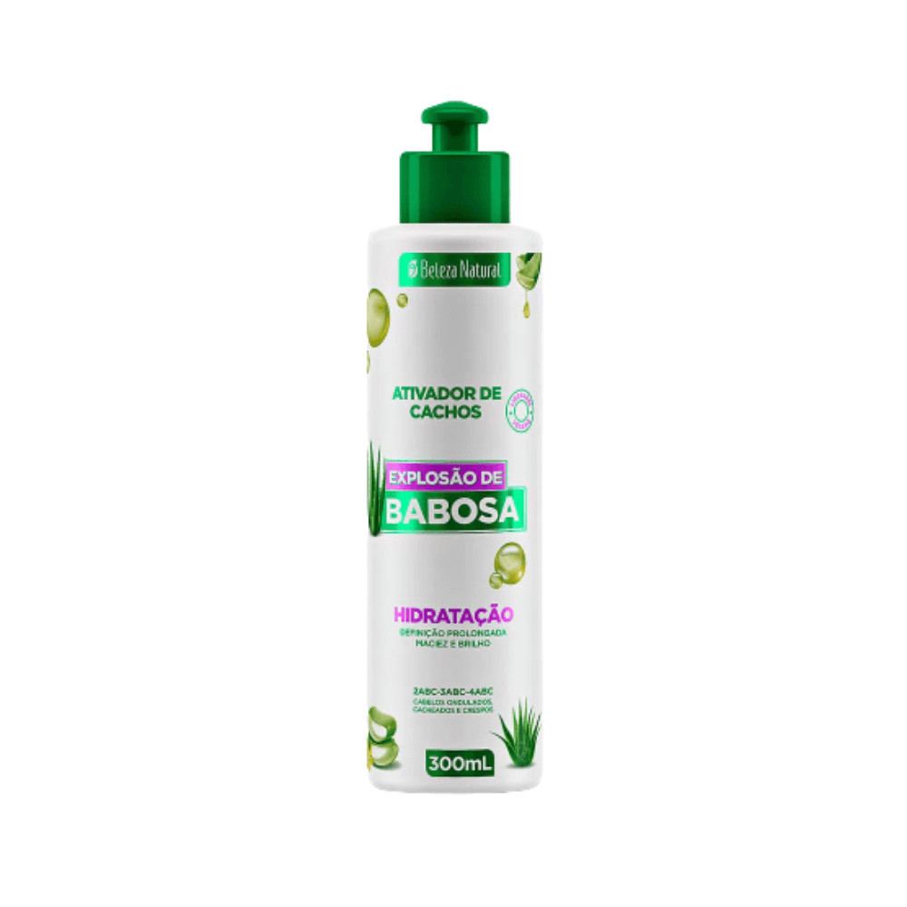 Ativador de Cachos Beleza Natural Explosão de Babosa 300ml em Oferta na Shopee