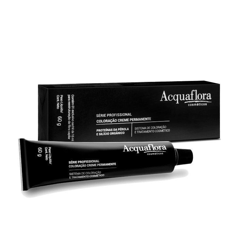 Coloração Permanente Acquaflora 7.1 Louro Natural Acinzentado 60g em Oferta na Shopee