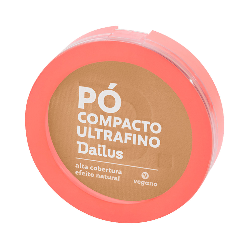 Pó Compacto Dailus Vegano Ultrafino D4 Claro em Oferta na Shopee