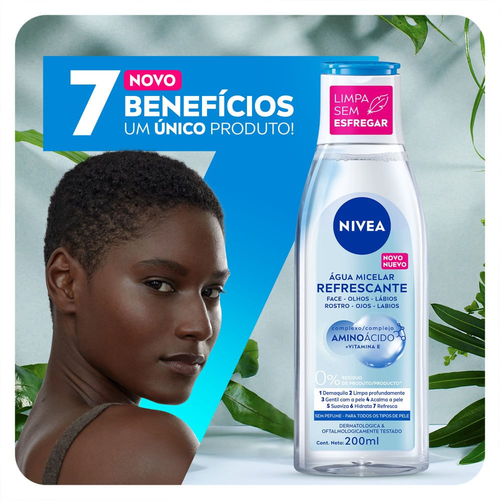 Detalhes do Água Micelar Solução de Limpeza 7 em 1 NIVEA 200ml