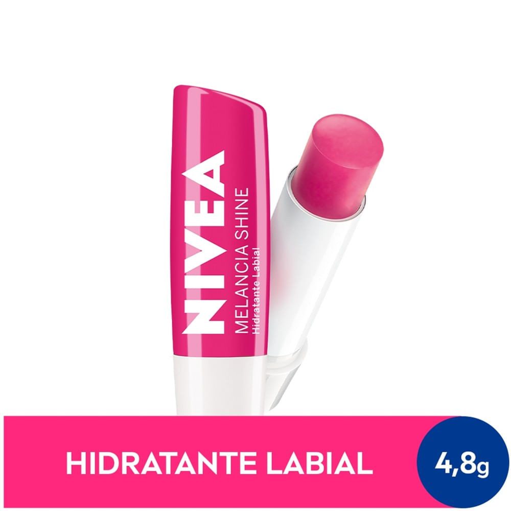 NIVEA Hidratante Labial Melancia Shine Hidratação Profunda em Oferta na Shopee