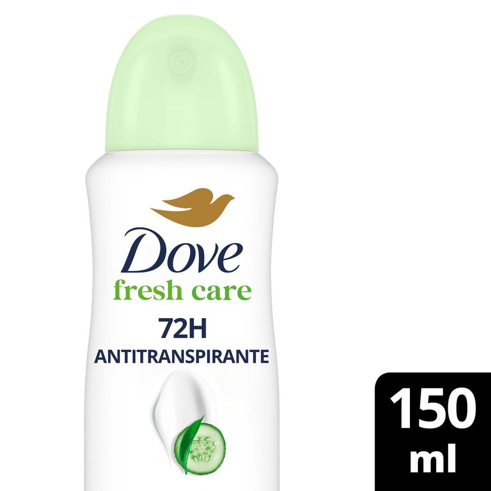Desodorante Antitranspirante Aerosol Dove Go Fresh Pepino e Chá Verde 150ml em Oferta na Shopee