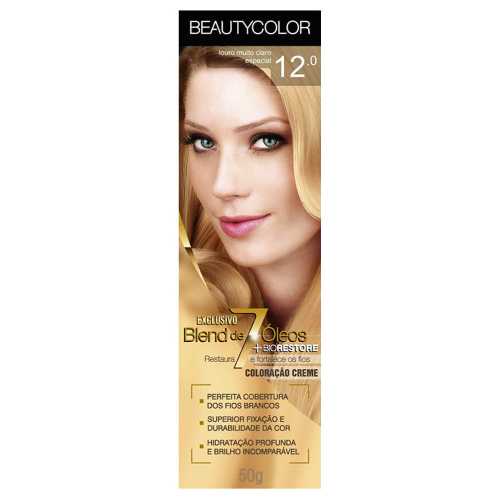 Tinta Beauty Color 12.0 Louro Muito Claro em Oferta na Shopee