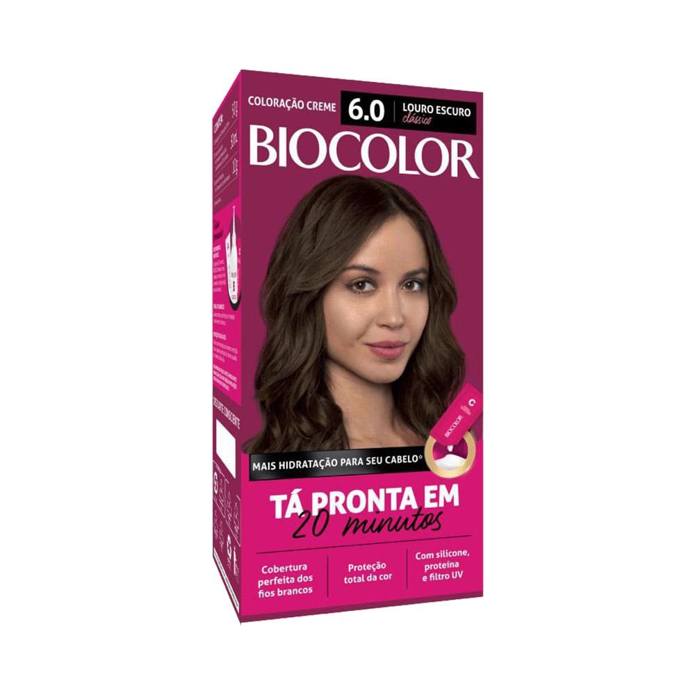 Coloração Biocolor Mini Kit Louro Escuro Clássico 6.0 em Oferta na Shopee