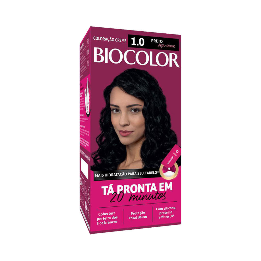 Coloração Biocolor Mini Kit Preto Fundamental 1.0 em Oferta na Shopee