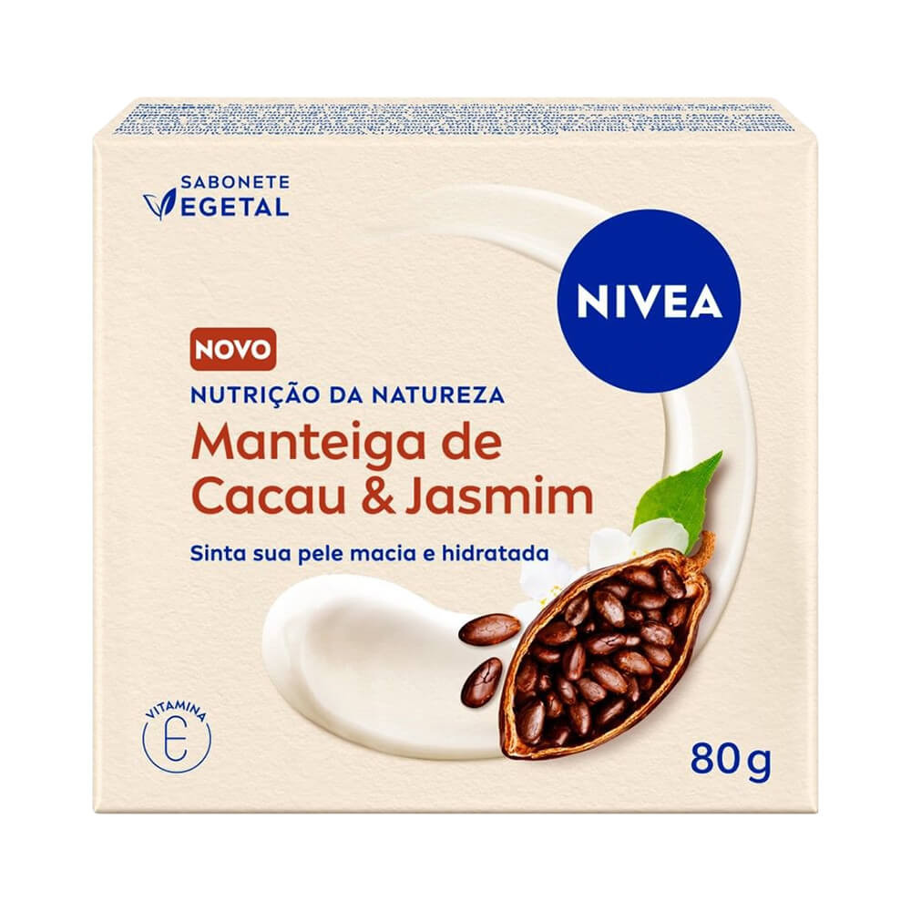 Sabonete Vegetal NIVEA Nutrição da Natureza Manteiga de Cacau e Jasmim 80g em Oferta na Shopee