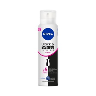 NIVEA Desodorante Antitranspirante Aerosol Invisible Black & White Clear 150ml em Oferta na Shopee