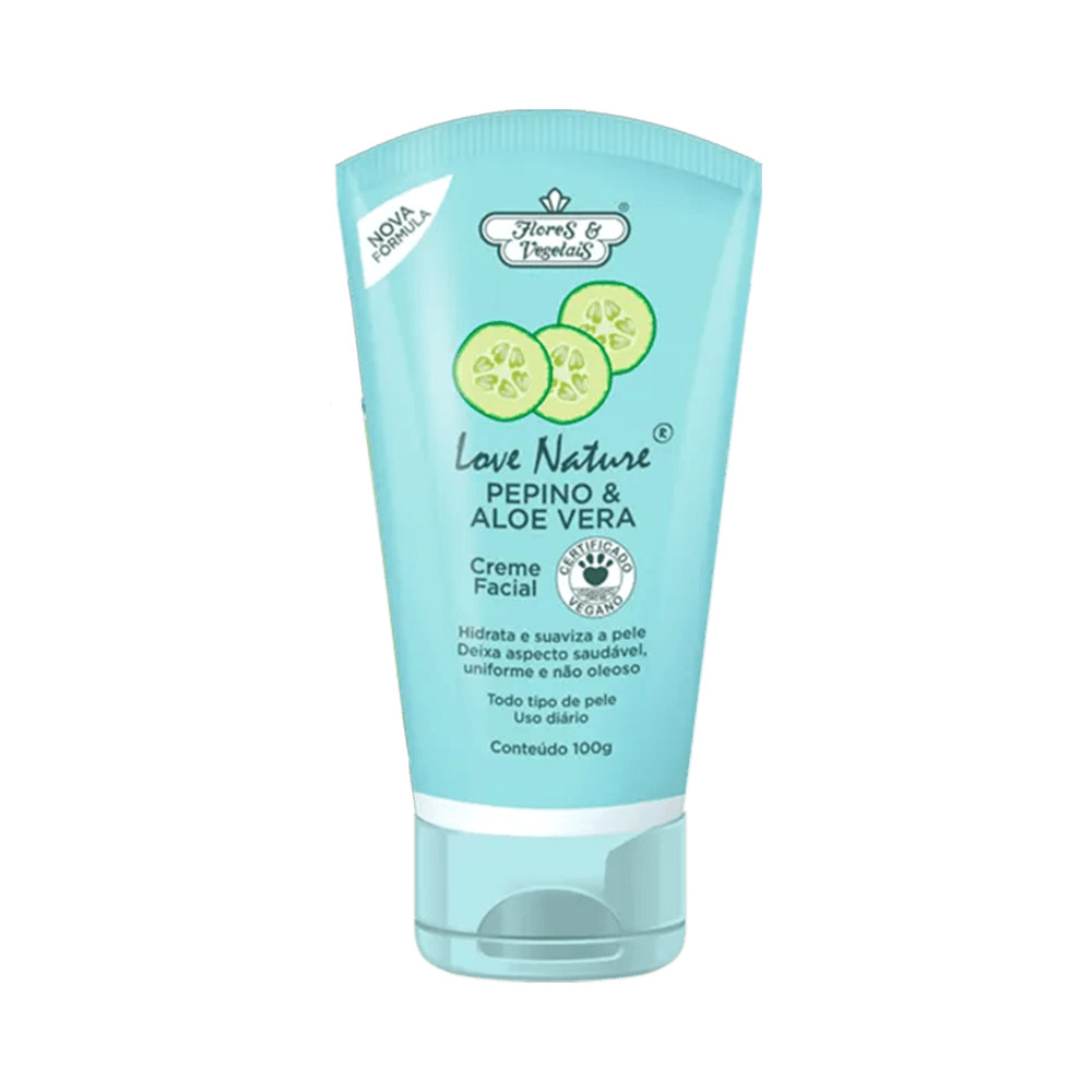 Creme Facial de Pepino Flores & Vegetais 100g em Oferta na Shopee