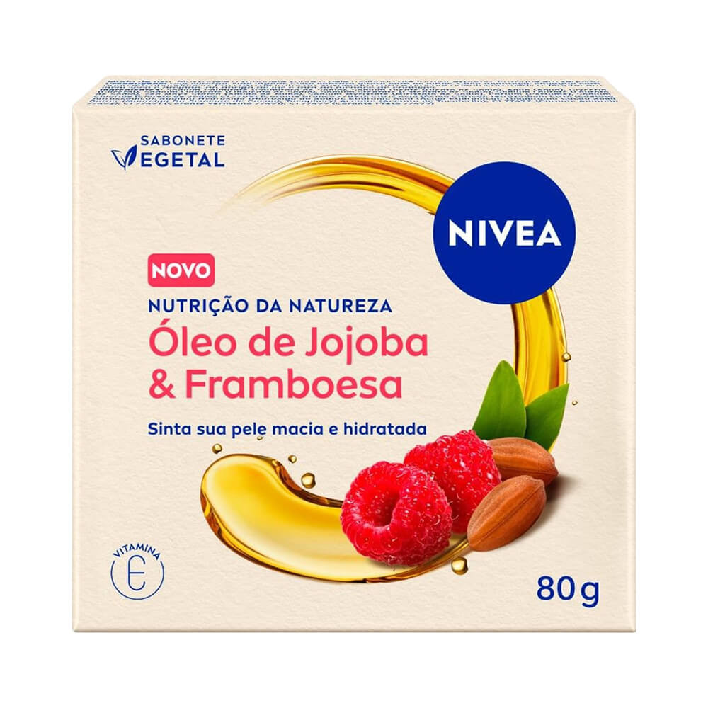 Sabonete Vegetal NIVEA Nutrição da Natureza Óleo de Jojoba e Framboesa 80g em Oferta na Shopee