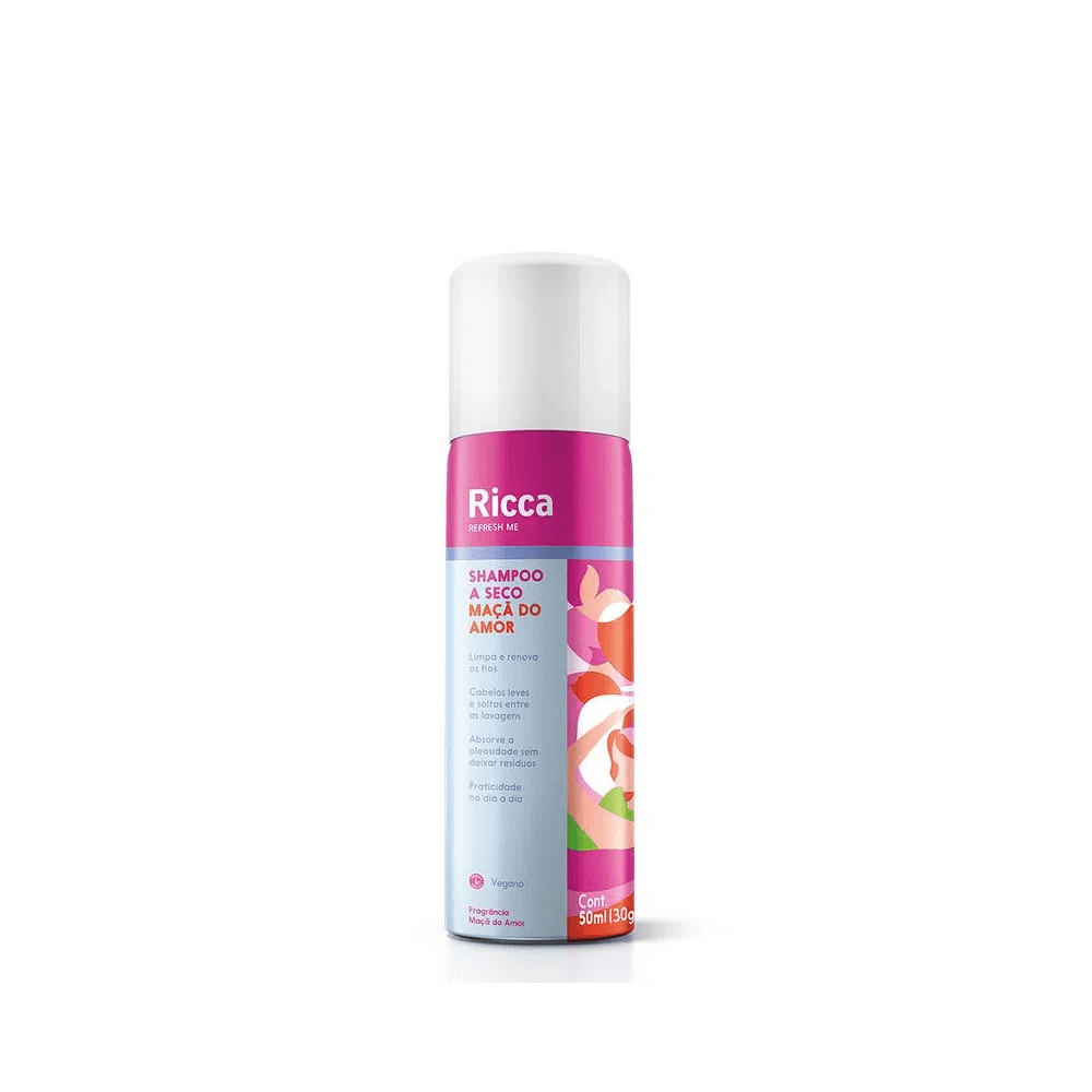 Shampoo a Seco Ricca Maçã do Amor 50ml em Oferta na Shopee