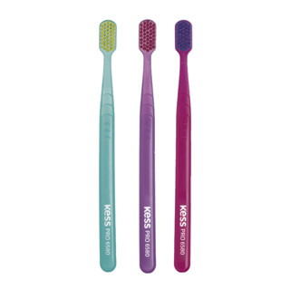 Kit com 3 Escovas Dentais Kess Pro Extra Macias em Oferta na Shopee