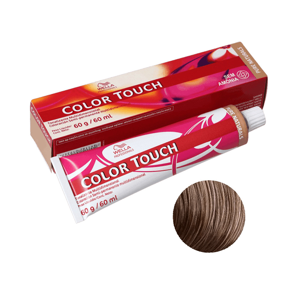 Detalhes do Tonalizante Color Touch Rich Naturals 7.1 Louro Médio Acinzentado 60g