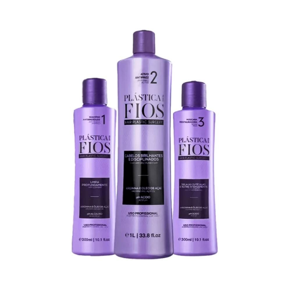 Kit Cadiveu Professional Plástica dos Fios Disciplina Máxima (3 Produtos) em Oferta na Shopee