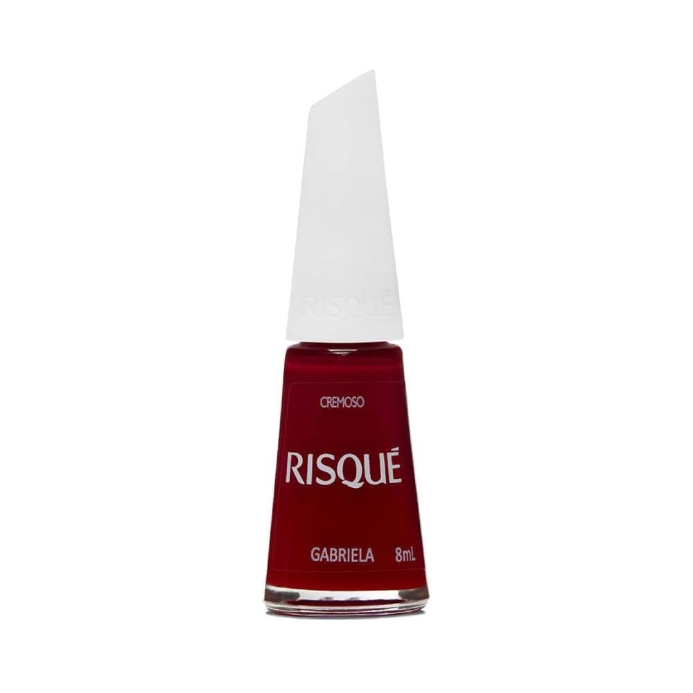 Esmalte Risqué Vermelho Cremoso Gabriela em Oferta na Shopee