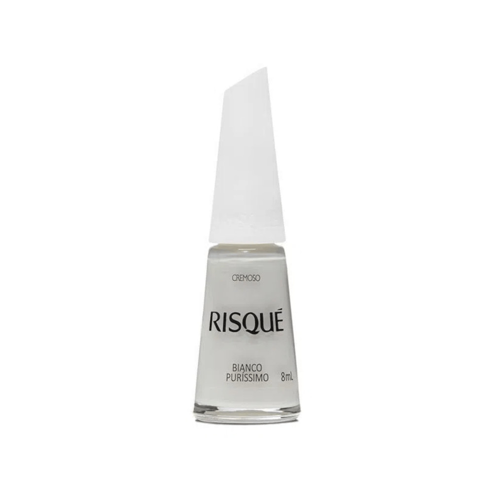 Esmalte Risqué Branco Cremoso Bianco Puríssimo em Oferta na Shopee