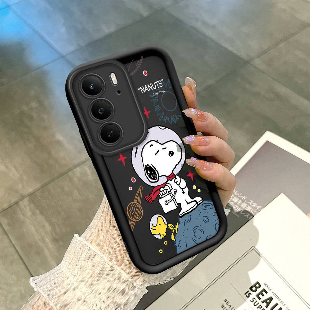 Capa Para Realme C75 C75X 4G Capinha De Celular Snoopy Macio Normal Preto Silicone Dupla 5124 TYB em Oferta na Shopee