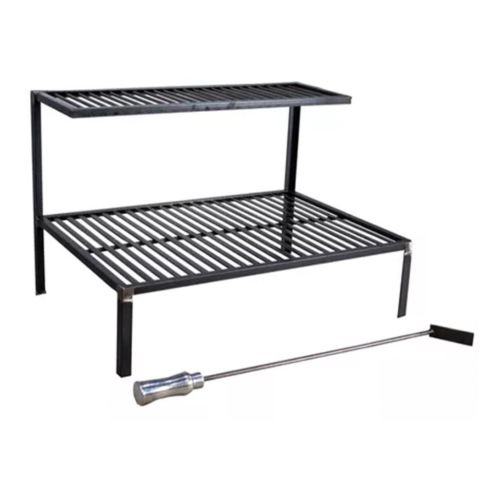 Grelha em Aço Carbono para Alvenaria Rústica Barra Chata 60cm Atiçador de Fogo Brava em Oferta na Shopee