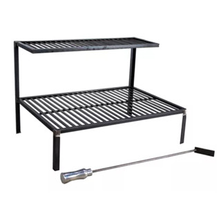 Grelha em Aço Carbono para Alvenaria Rústica Barra Chata 60cm Atiçador de Fogo Brava em Oferta na Shopee