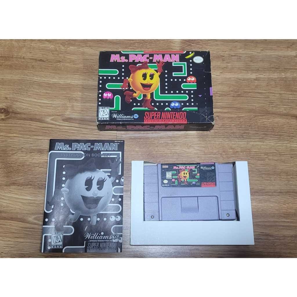 Jogo Ms Pac Man Original Super Nintendo Cib Completo Com Caixa