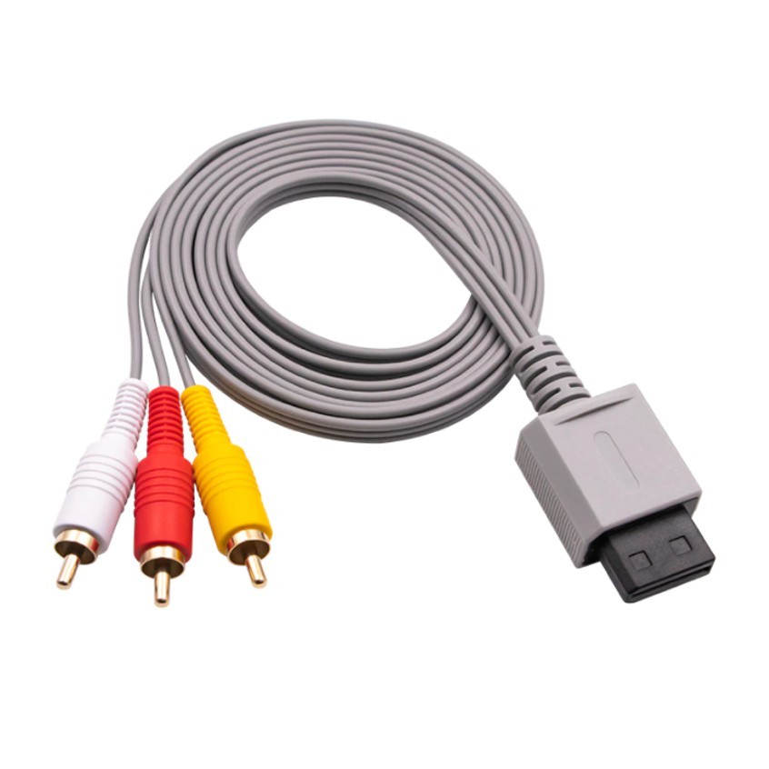 Cabo Av Para Nintendo Wii Ponta Dourada 1.80Cm