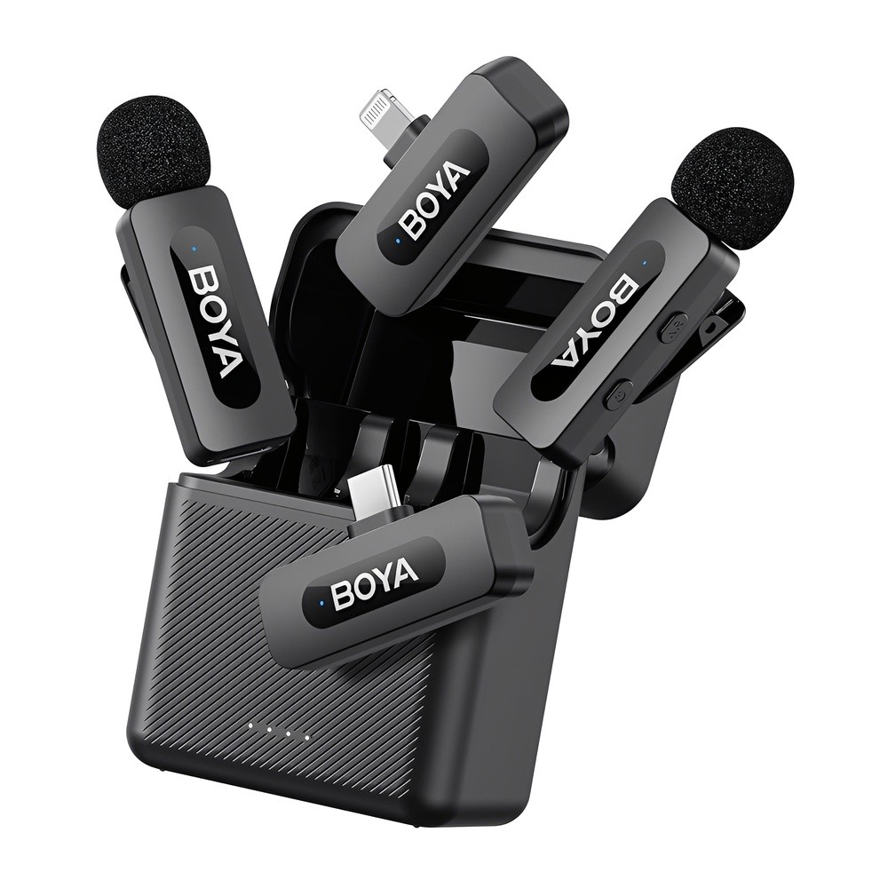 Microfone de Lapela Boya BY-V3 Combo Android/Ios Preto
